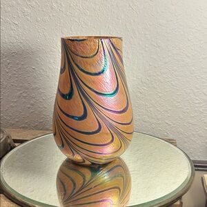Colorful Swirl Glass Vase